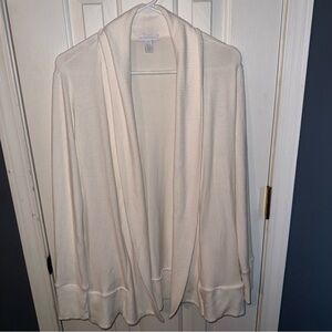 Beyond Yoga Off-White Open Front Cardigan